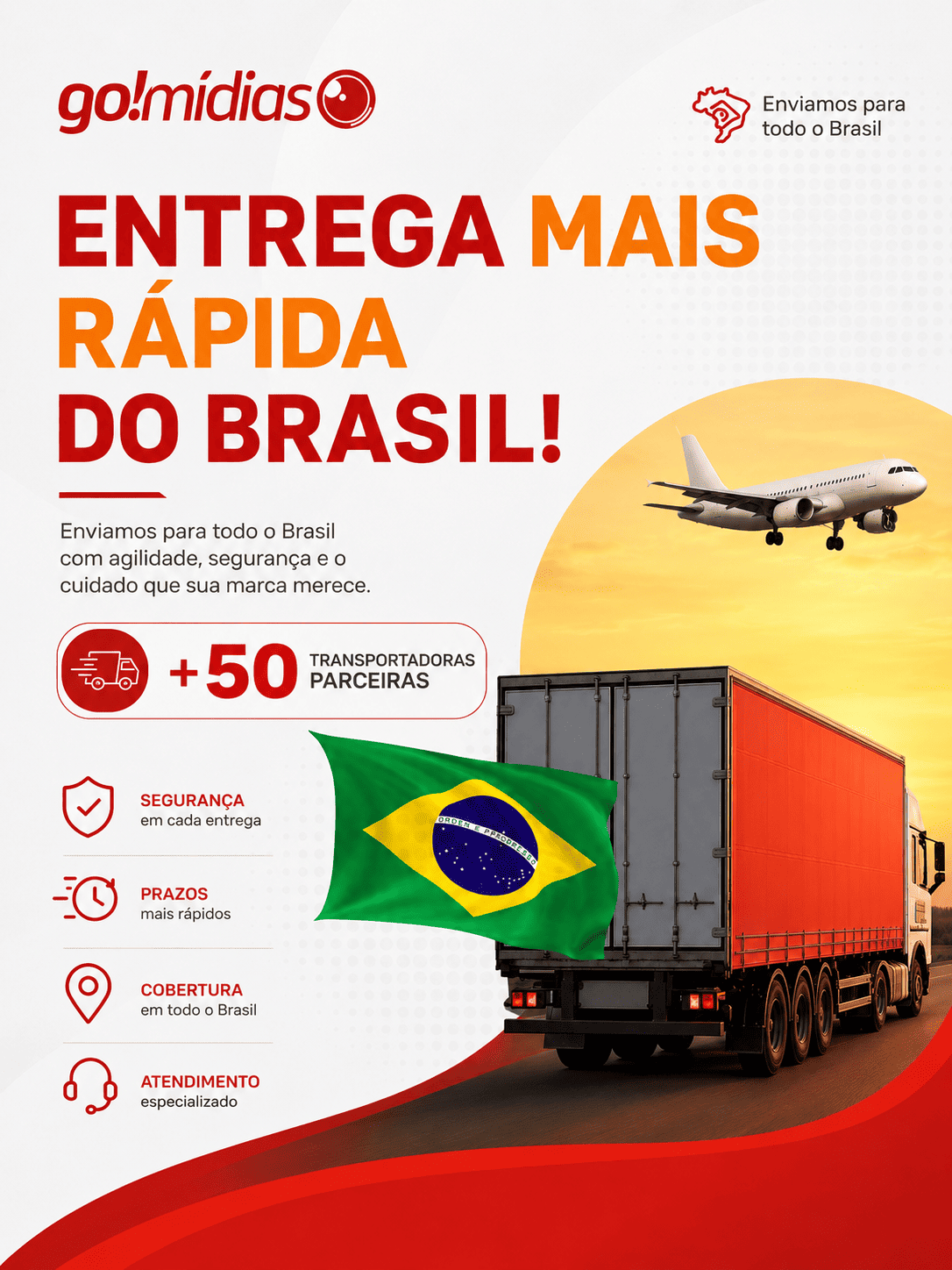 Go Midias entrega para todo Brasil